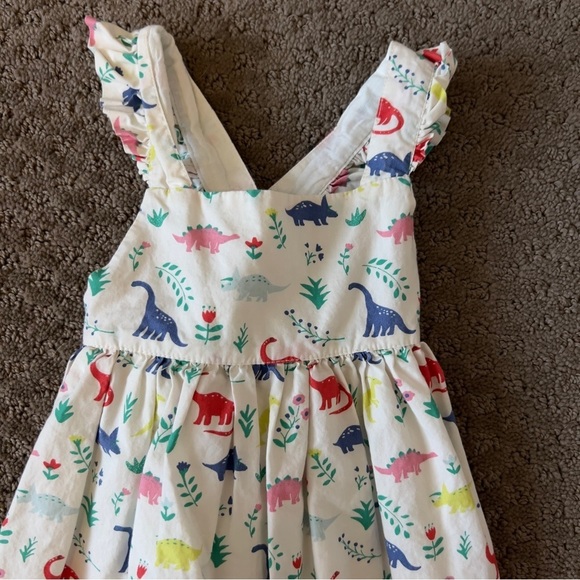 Mini Biden Dinosaur cross back dress 0-3 months - Picture 2 of 5